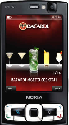 Bacardi Mobile Cocktail application