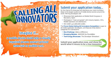 Nokia launches Calling All Innovators app contest