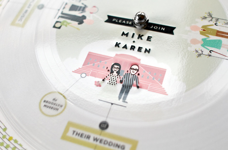 This made me smile a wedding invitation in the form of paper Record player